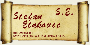 Stefan Elaković vizit kartica